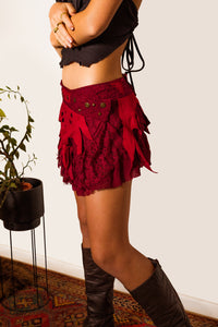 FOREST PUNK SKIRT PINK RED MINX