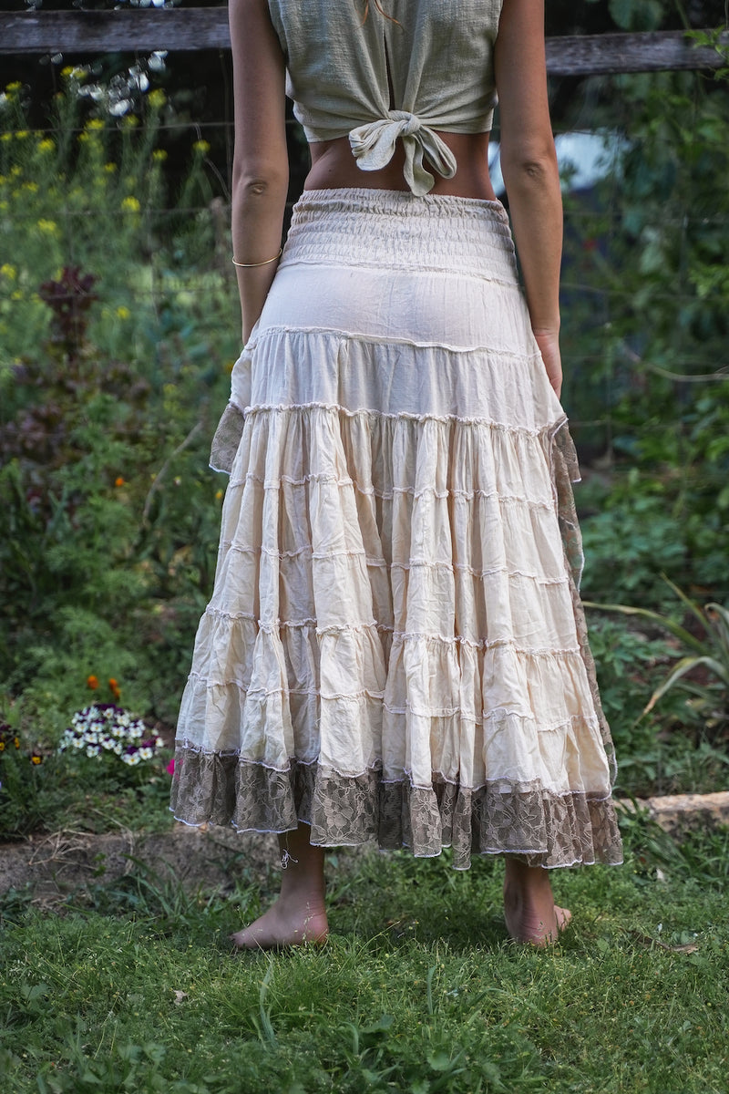 SAFFRON SKIRT NATURAL BEIGE