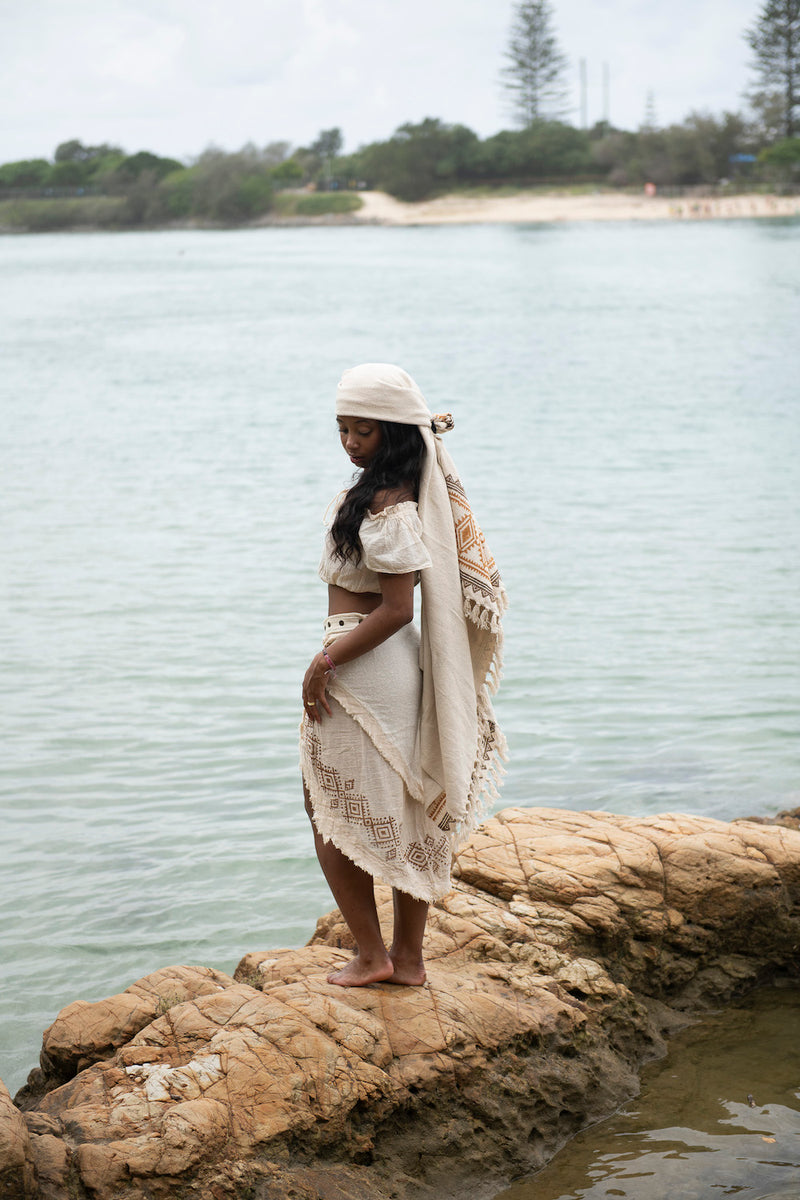 PALO SANTO SKIRT CREAM WHITE