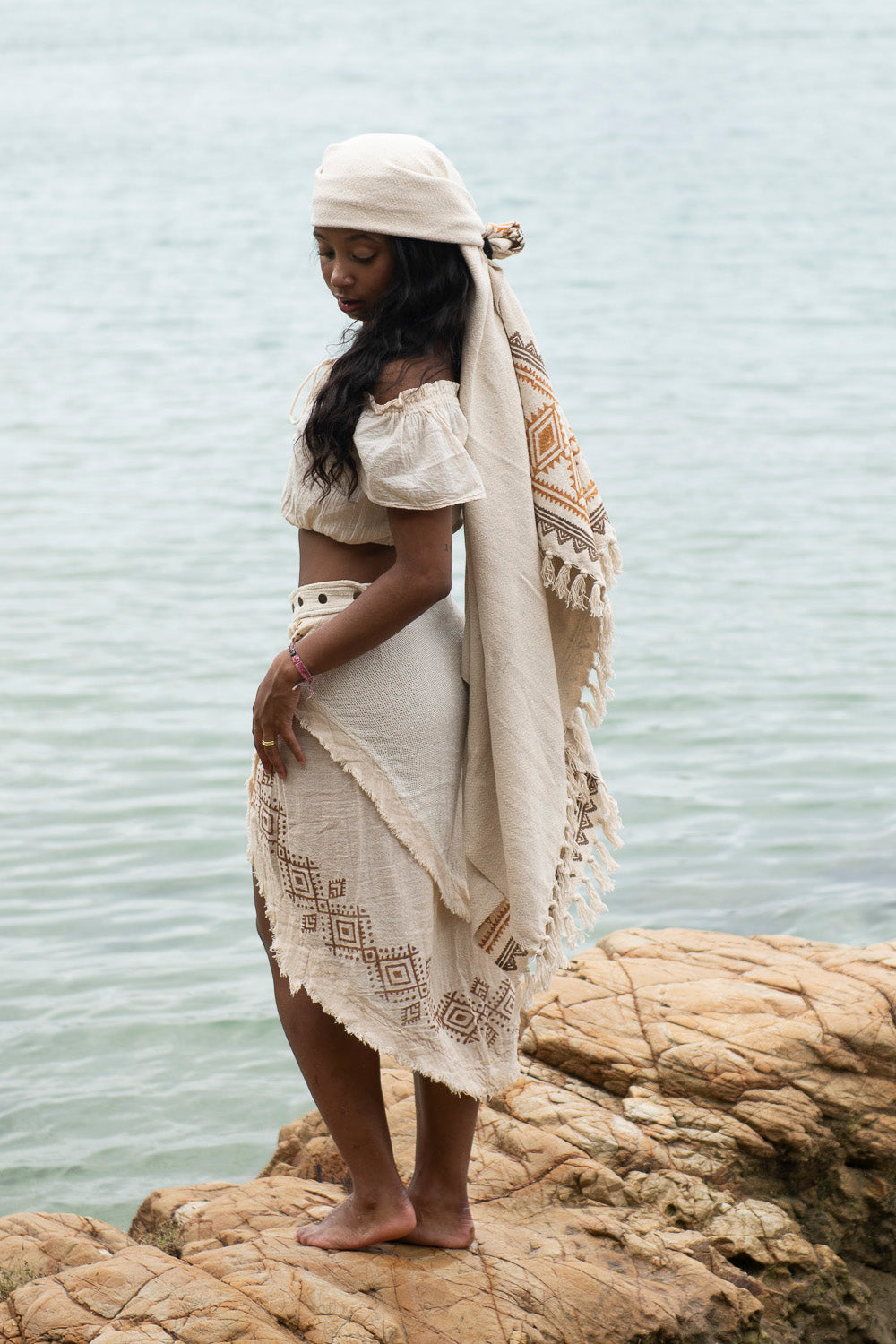 PALO SANTO SKIRT CREAM WHITE