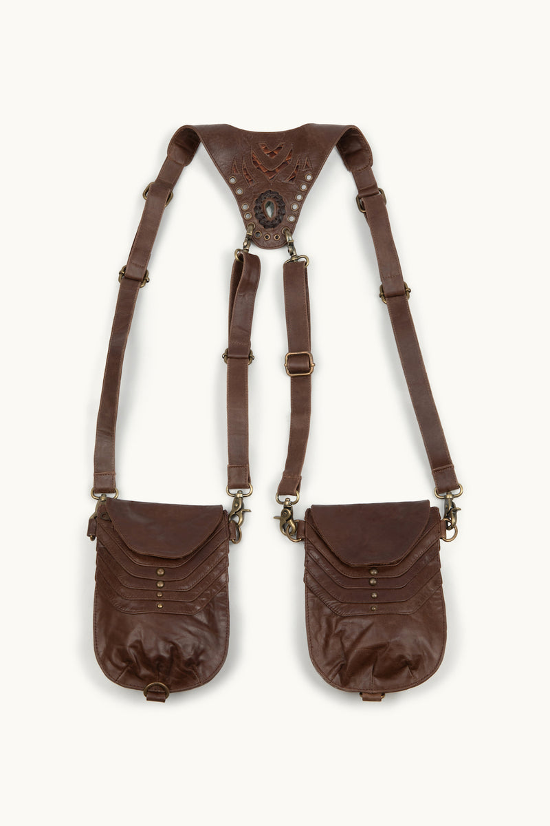 NEPTUNE LABRADORITE LEATHER HOLSTER BROWN