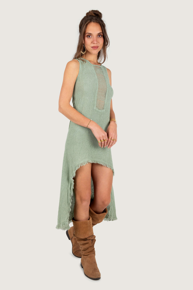 CELESTIAL DRIFT DRESS GREEN