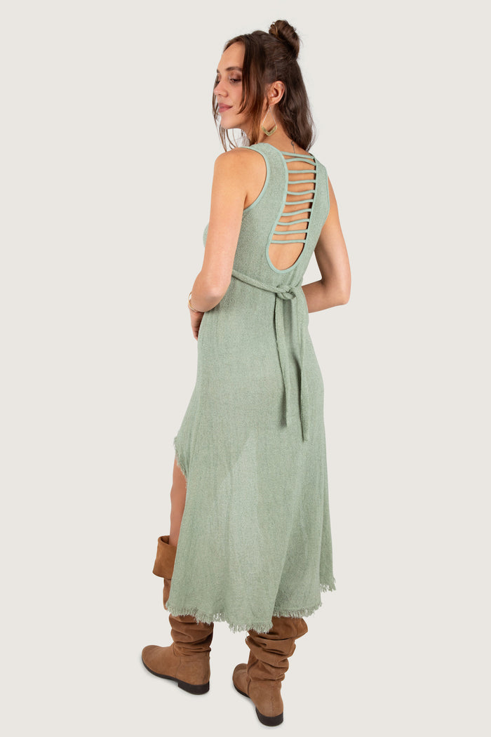 CELESTIAL DRIFT DRESS GREEN