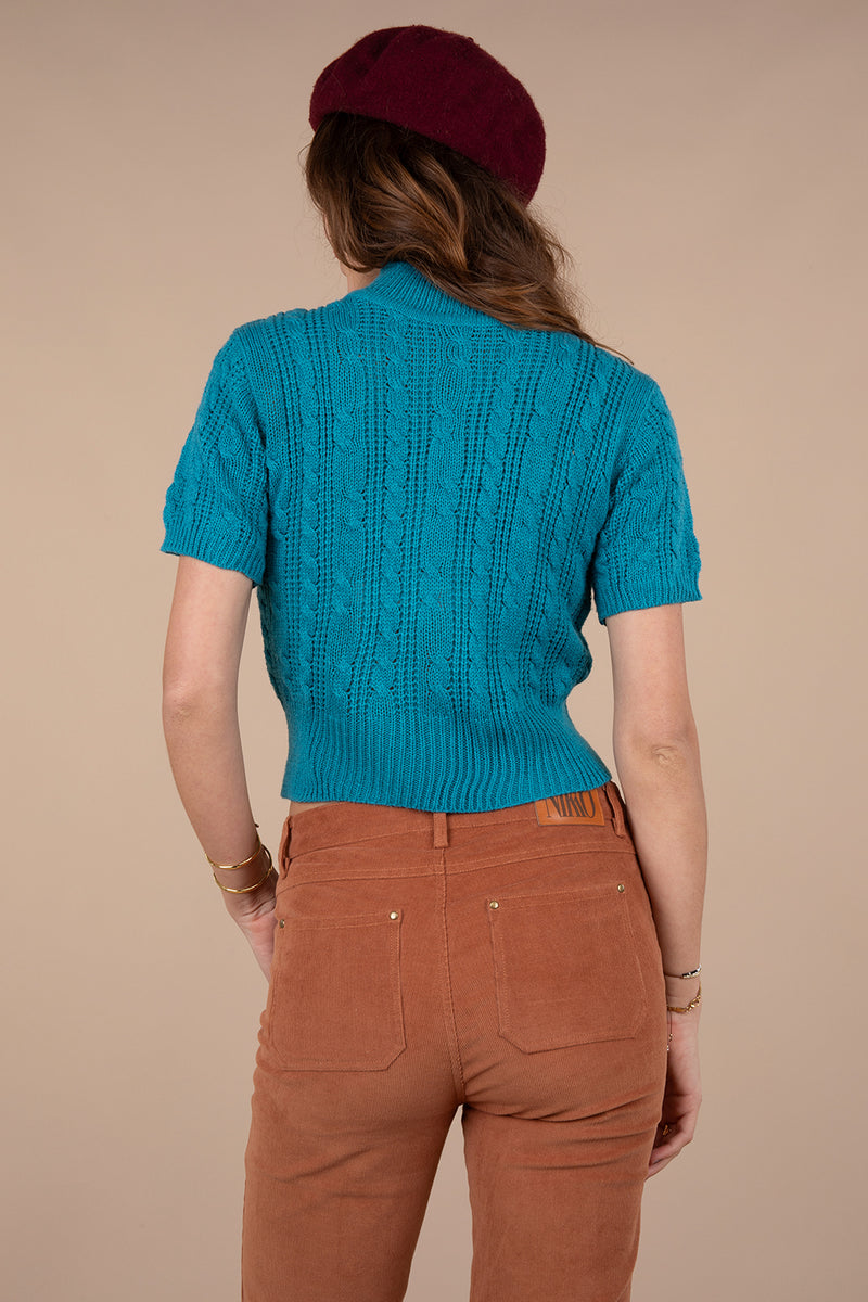 AMORA TOP TURQUOISE