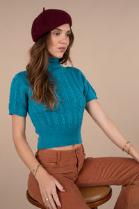 AMORA TOP TURQUOISE