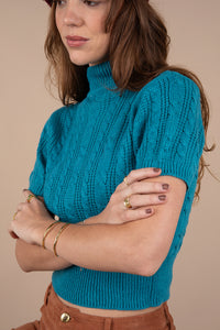 AMORA TOP TURQUOISE