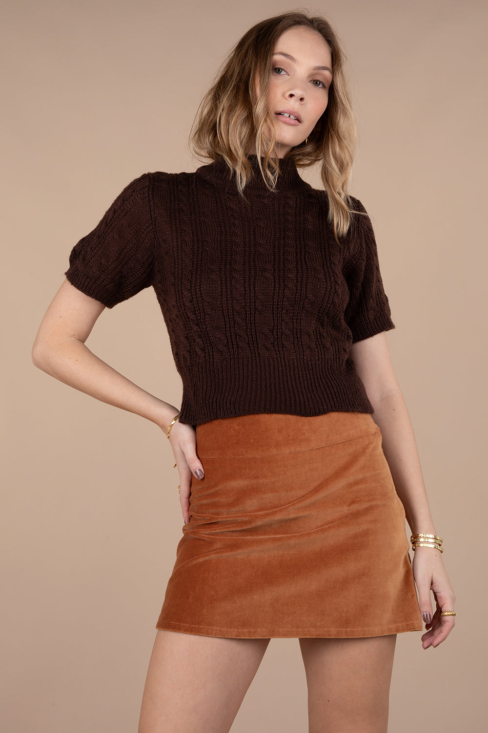 AMORA TOP BROWN