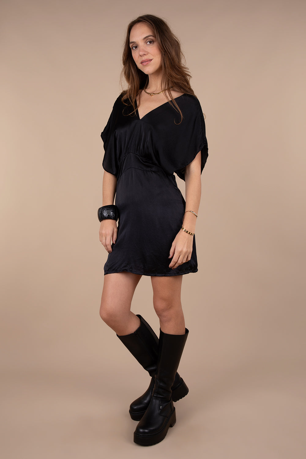 PARIS SILK DRESS BLACK