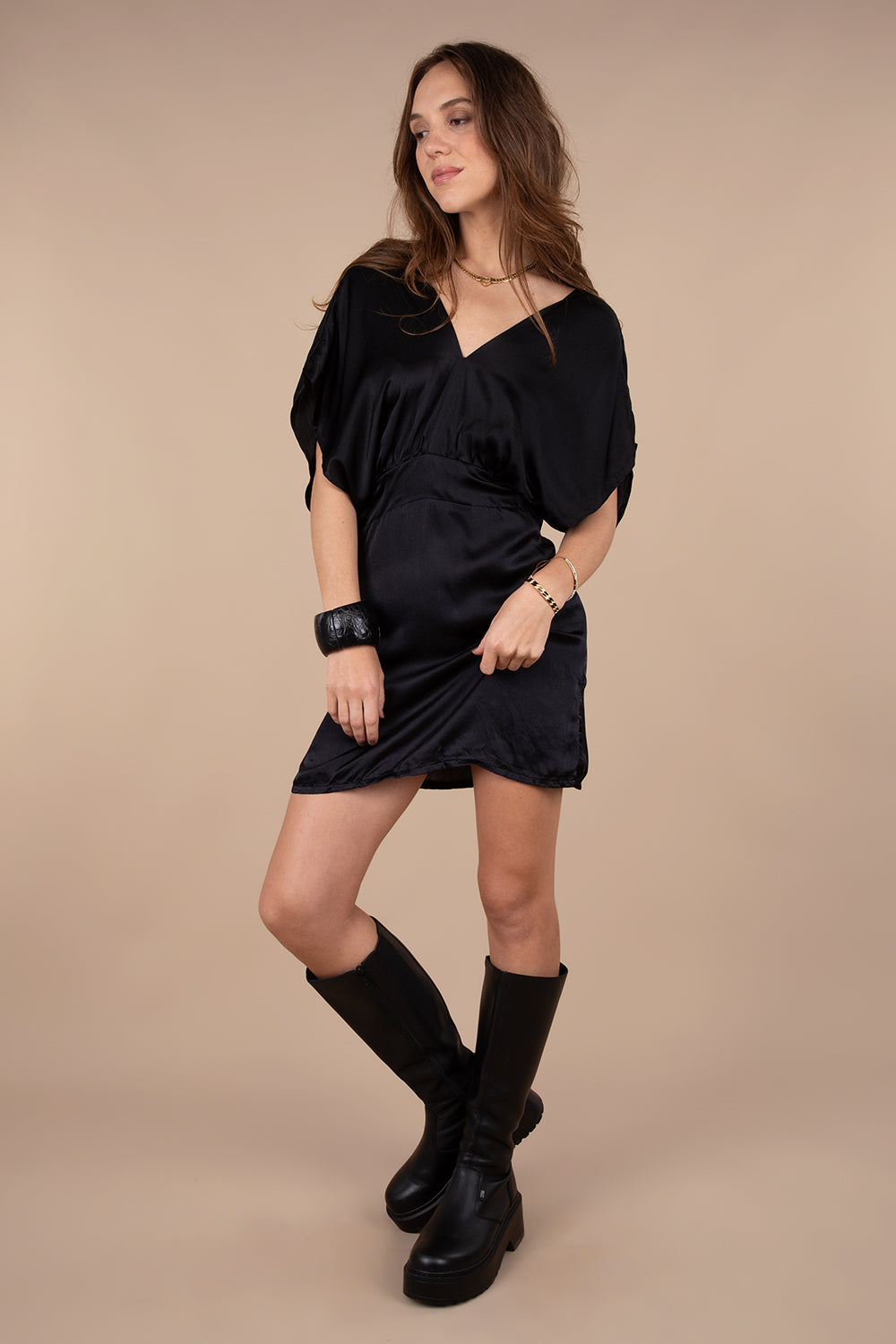 PARIS SILK DRESS BLACK