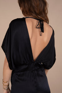 PARIS SILK DRESS BLACK