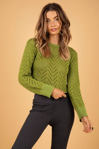 SHELLEY CROP TOP GREEN