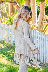 ORINOCO CROCHET CARDIGAN NATURAL CREAM