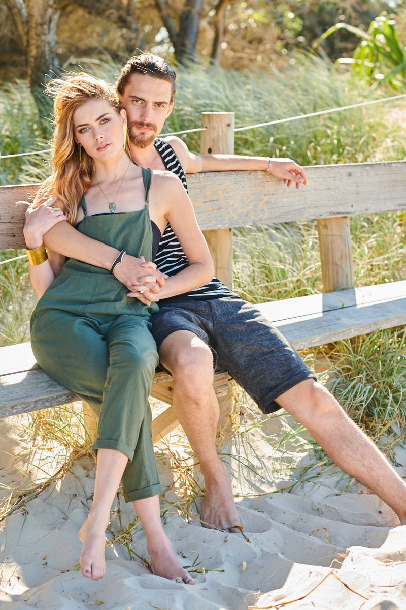 SUMMER BREEZE OVERALLS OLIVE