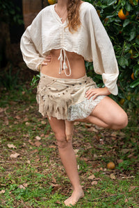 FOREST PUNK SKIRT CREAM