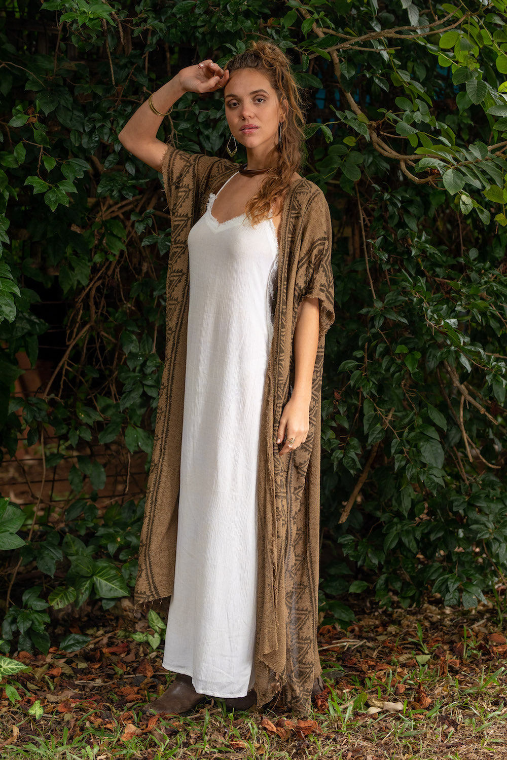 CAMILLA KAFTAN / KIMONO IN EARTHY BROWN