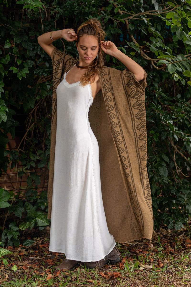 CAMILLA KAFTAN / KIMONO IN EARTHY BROWN