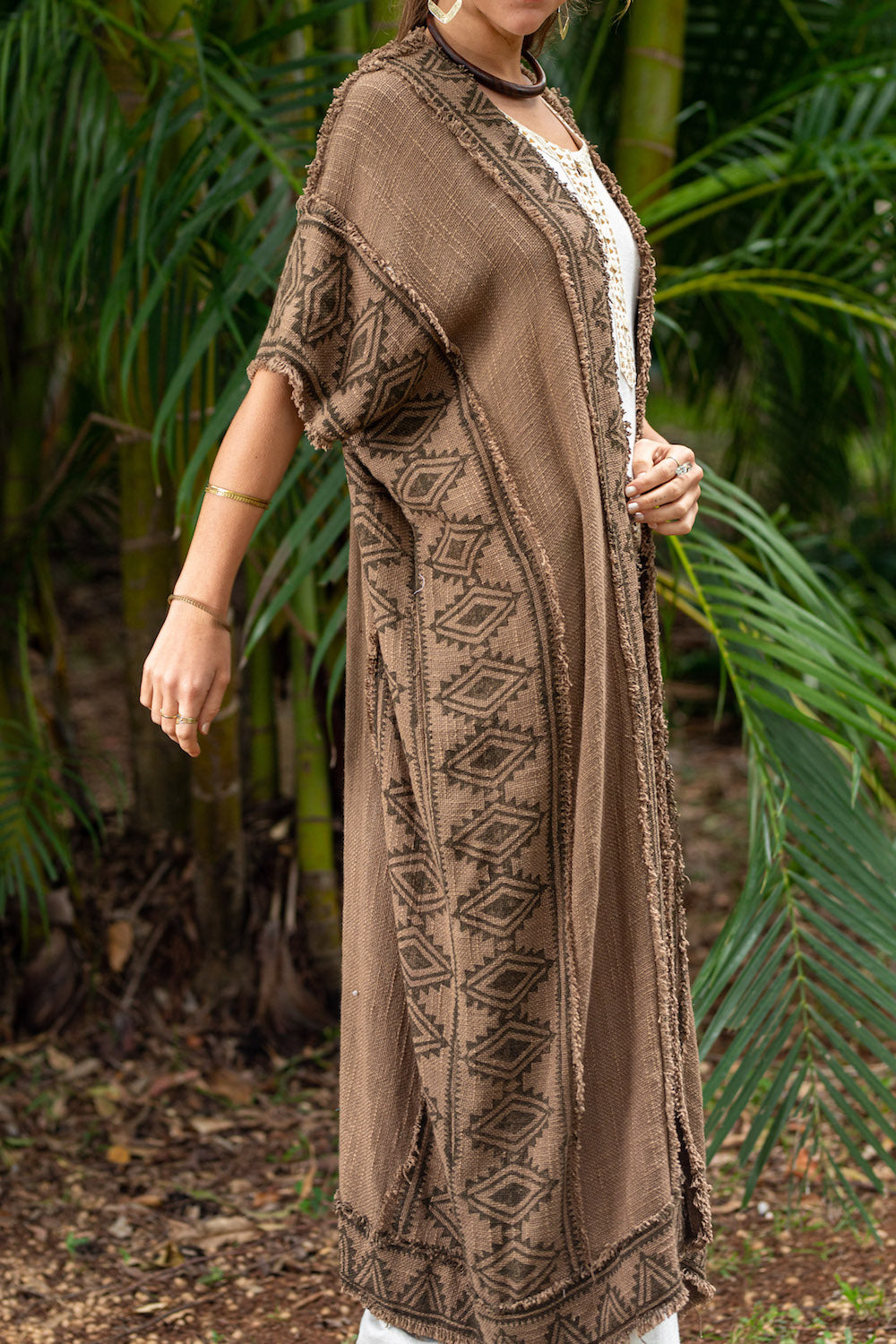 KERALA KAFTAN IN EARTHY BROWN