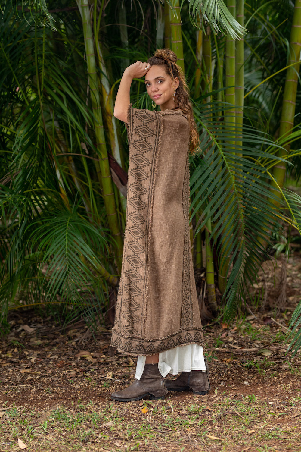 KERALA KAFTAN IN EARTHY BROWN