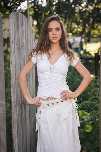 BRAIDED TOP WHITE