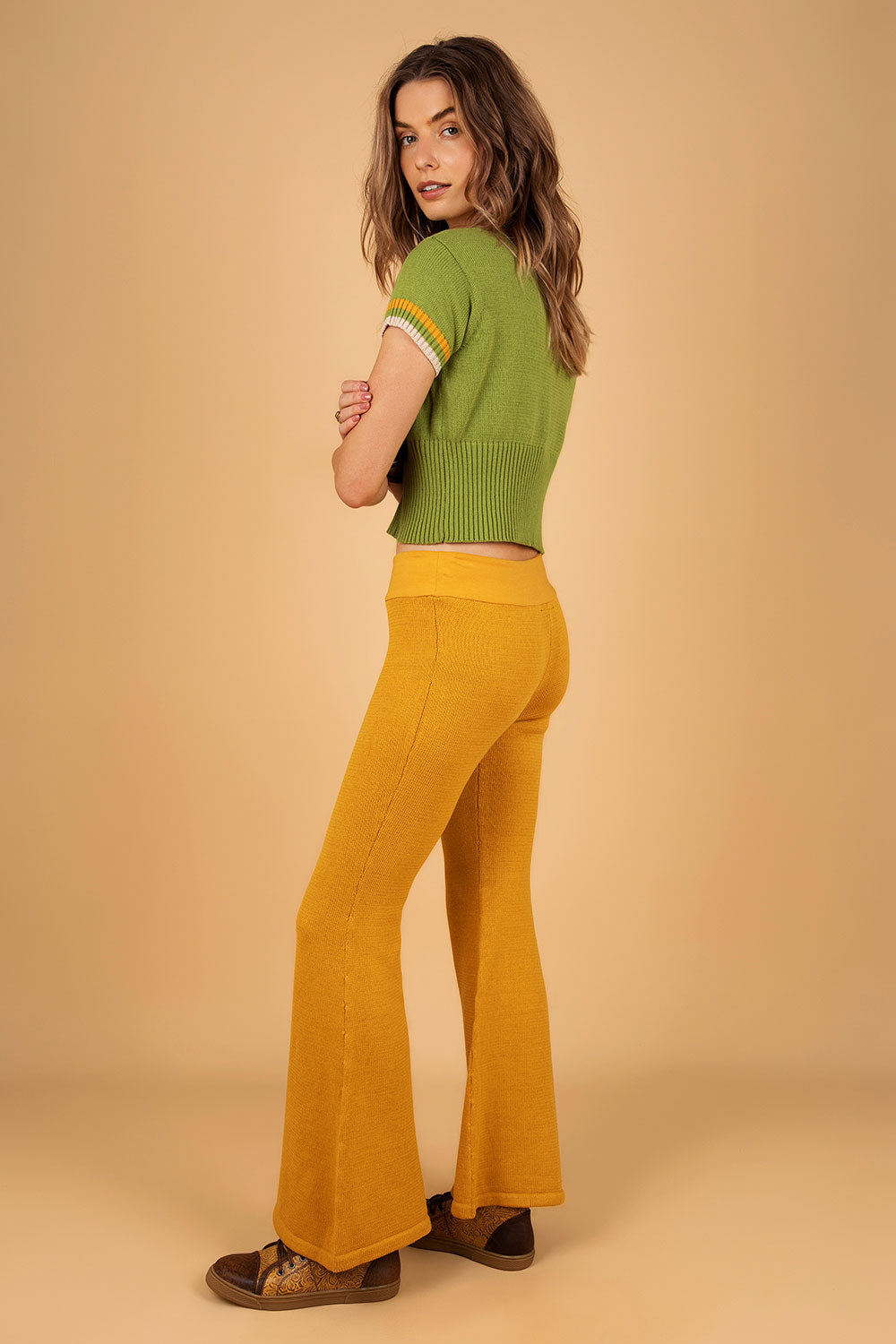 ELIOTT KNIT PANTS MUSTARD