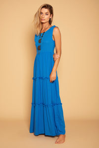 FRILL DRESS MARINE BLUE