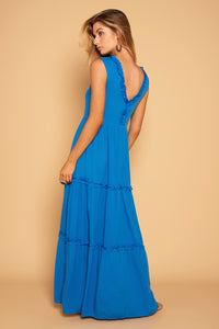 FRILL DRESS MARINE BLUE