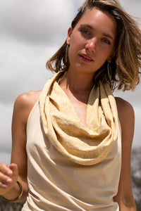 HOODED DESERT DRESS CREAM