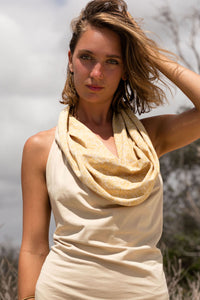 HOODED DESERT DRESS CREAM