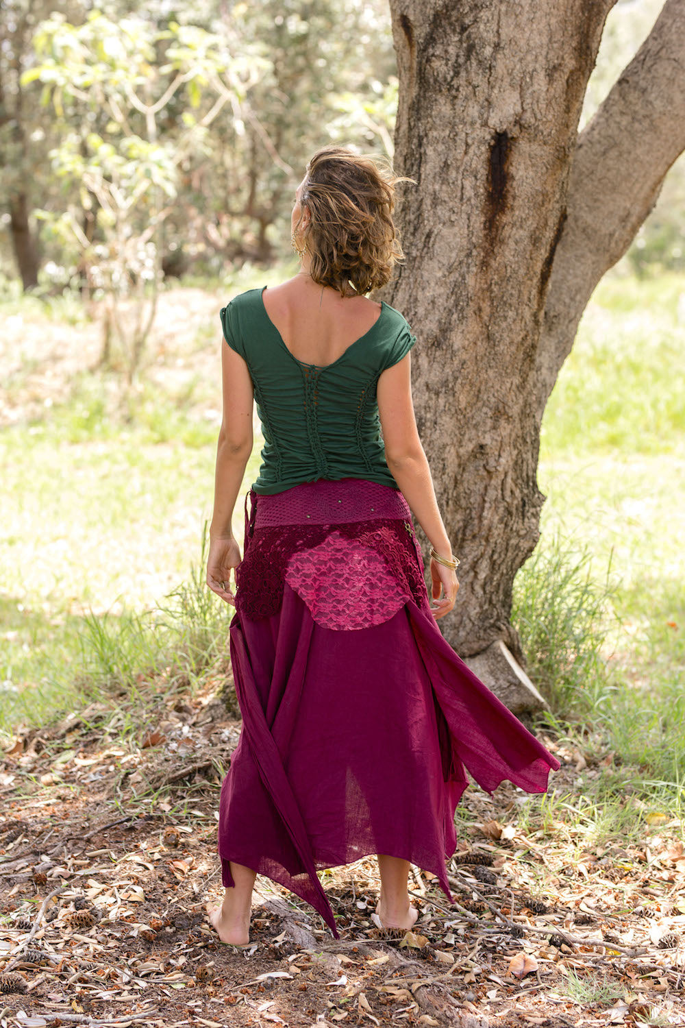 BRAIDED TOP EMERALD GREEN