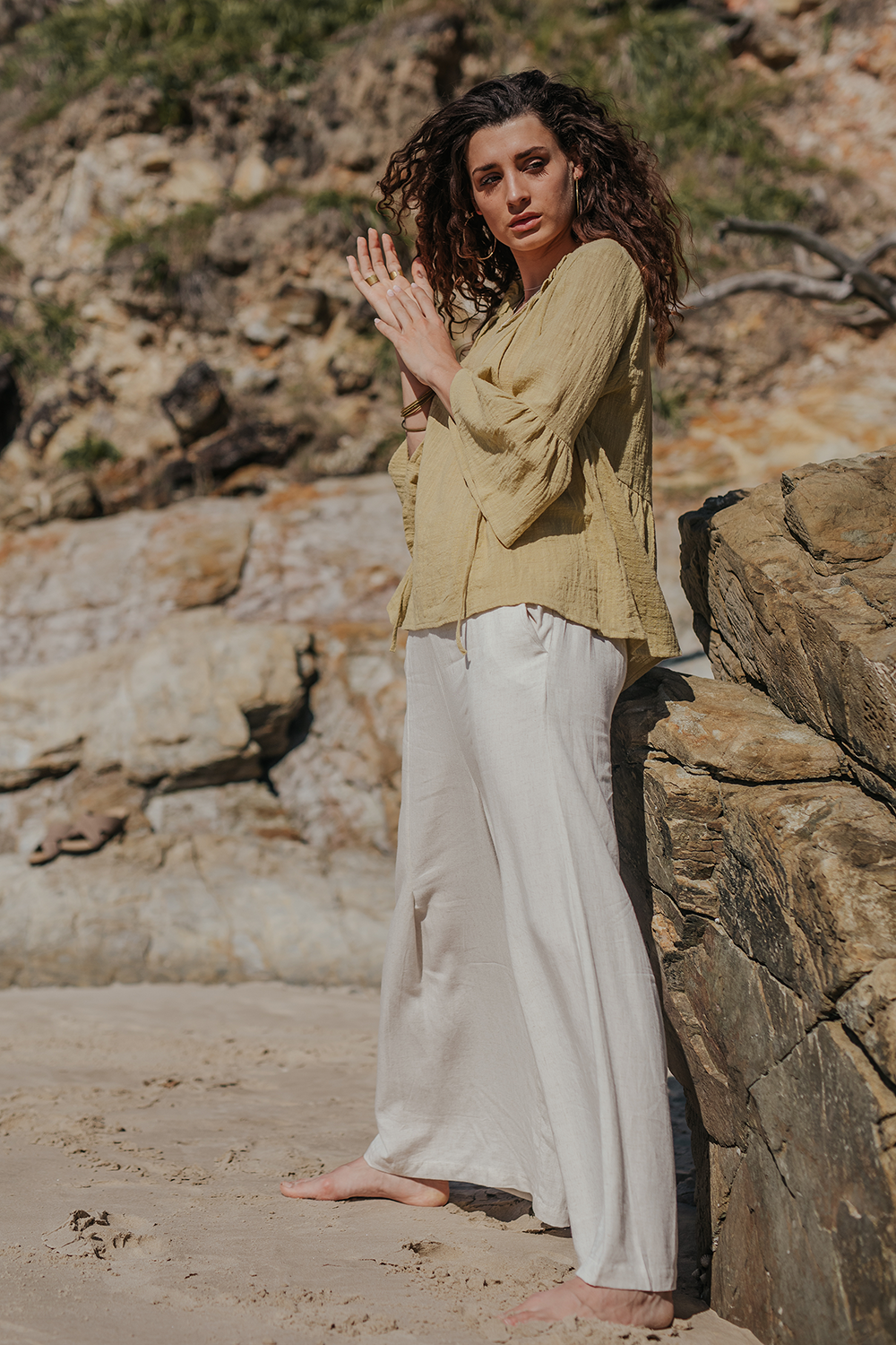 NEW MOON LINEN PANTS