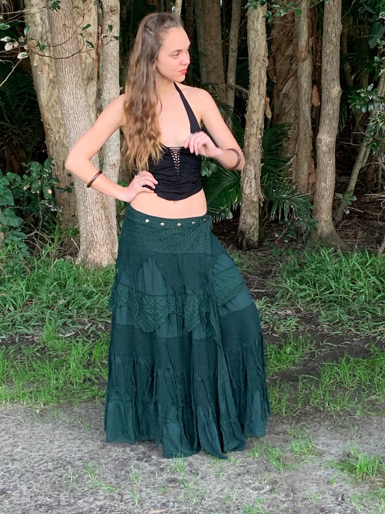 Etnix Byron Bay Gypsy Skirt in Green