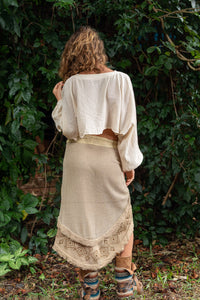 PALO SANTO SKIRT NATURAL CREAM